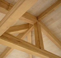 Roof timber glulam jointed