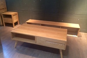 Modern furniture in oak wood 